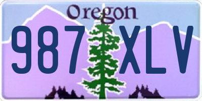 OR license plate 987XLV