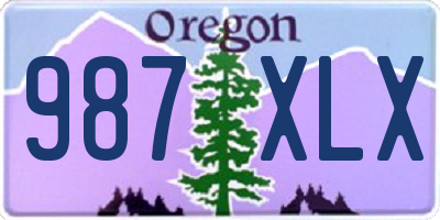 OR license plate 987XLX