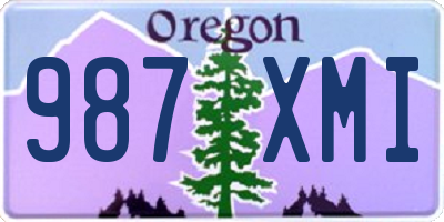 OR license plate 987XMI
