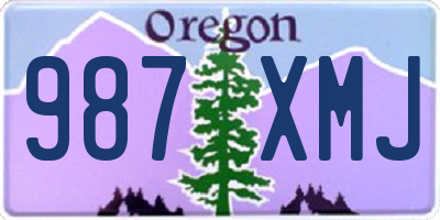 OR license plate 987XMJ