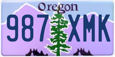 OR license plate 987XMK