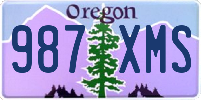 OR license plate 987XMS