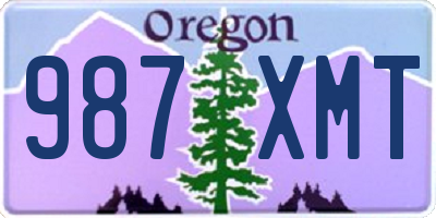 OR license plate 987XMT