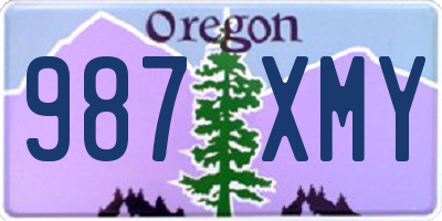 OR license plate 987XMY