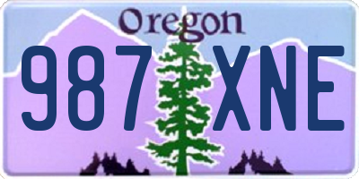 OR license plate 987XNE