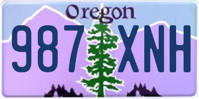 OR license plate 987XNH