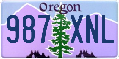 OR license plate 987XNL