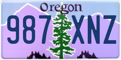 OR license plate 987XNZ