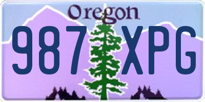 OR license plate 987XPG