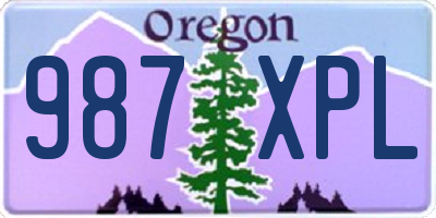 OR license plate 987XPL