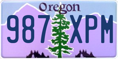 OR license plate 987XPM