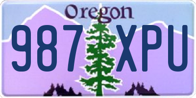 OR license plate 987XPU