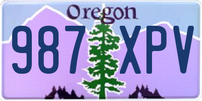 OR license plate 987XPV