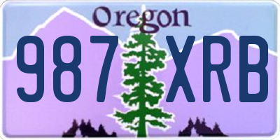 OR license plate 987XRB