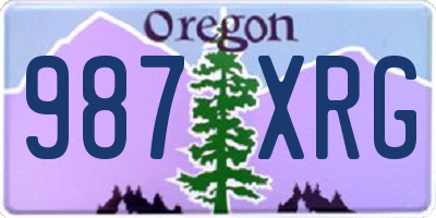 OR license plate 987XRG