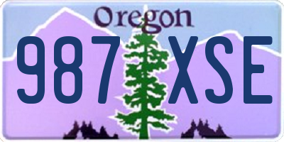 OR license plate 987XSE