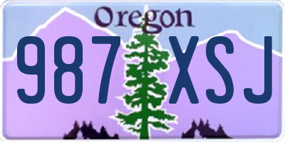 OR license plate 987XSJ