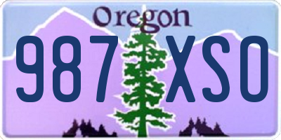 OR license plate 987XSO