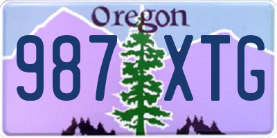 OR license plate 987XTG