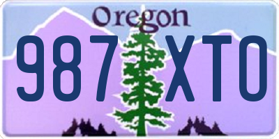 OR license plate 987XTO