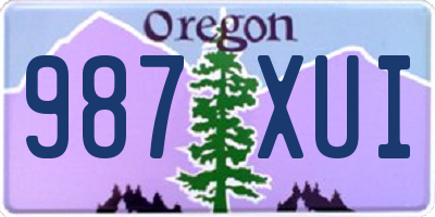 OR license plate 987XUI