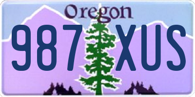 OR license plate 987XUS