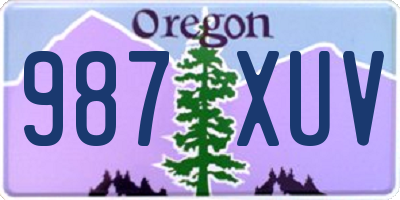 OR license plate 987XUV