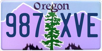 OR license plate 987XVE