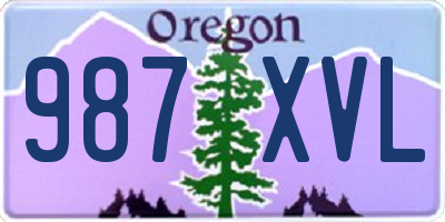 OR license plate 987XVL