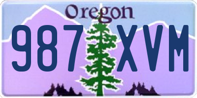 OR license plate 987XVM