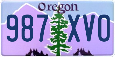 OR license plate 987XVO