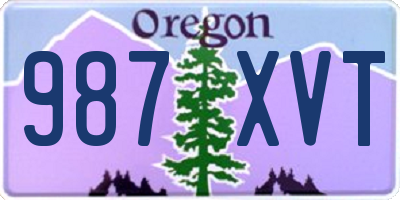 OR license plate 987XVT