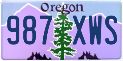OR license plate 987XWS