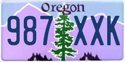 OR license plate 987XXK