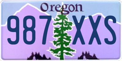 OR license plate 987XXS