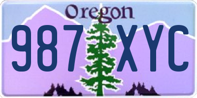 OR license plate 987XYC