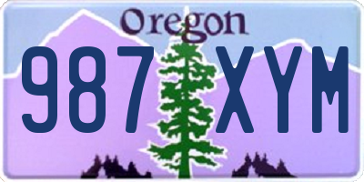 OR license plate 987XYM