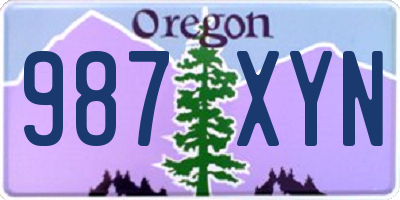 OR license plate 987XYN