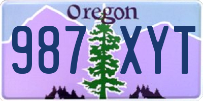 OR license plate 987XYT