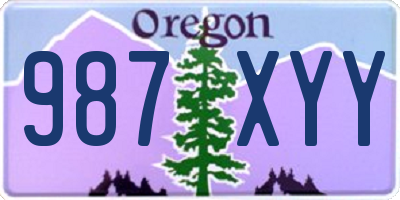 OR license plate 987XYY