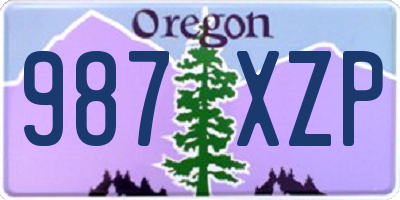 OR license plate 987XZP
