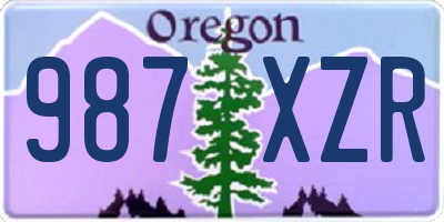 OR license plate 987XZR