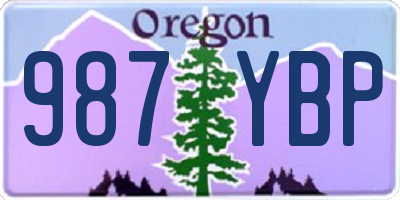 OR license plate 987YBP
