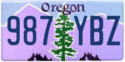OR license plate 987YBZ