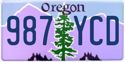 OR license plate 987YCD