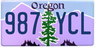 OR license plate 987YCL