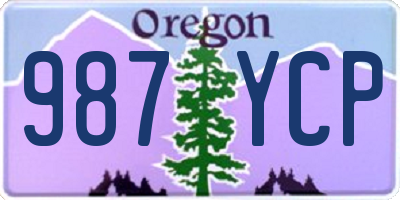 OR license plate 987YCP