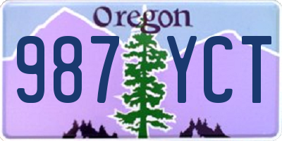OR license plate 987YCT