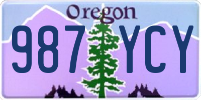 OR license plate 987YCY