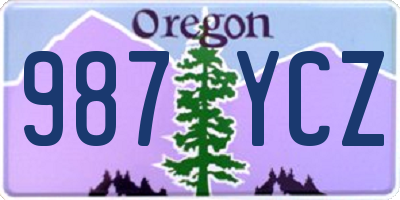 OR license plate 987YCZ